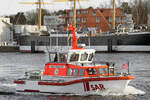 SAR-Boot ERICH KOSCHUBS am 21.01.2022 in Lübeck-Travemünde