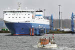 GOT 11 NEPTUN am 09.04.2022 in Lübeck-Travemünde Höhe Skandinavienkai