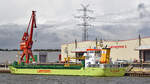 INA LEHMANN (IMO 9805427) am 09.04.2022 im Hafen von Lübeck, Lehmannkai 2