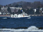 Das Schiff TARMO II ist bei der Deutsche See-Bestattungs-Genossenschaft (DSBG) im Einsatz. (Travemünde, März 2022)