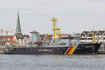 Fischereischutzboot SEEADLER (IMO 9191541) am 10.05.2022 beim Ostpreussenkai in Lübeck-Travemünde liegend