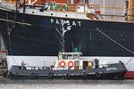 Schlepper BÜFFEL (ENI 05115720) am 19.5.2022 im Hafen von Lübeck-Travemünde