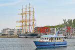 EUREKA (hauptsächlich für Seebestattungen im Einsatz) am 19.05.2022 im Hafen von Lübeck-Travemünde.