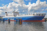 FINNTRADER (IMO 9017769, Finnlines) am 26.06.2022 beim Skandinavienkai in Lübeck-Travemünde