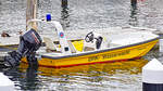 DRK Wasserwacht-Boot SOLFERINO III am 14.07.2022 im Passathafen Lübeck-Travemünde