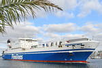 FINNPARTNER (IMO 9010163, Finnlines) am 22.7.2022 in Lübeck-Travemünde einlaufend