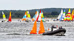 Boote während der Travemünder Woche vor Lübeck-Travemünde.