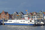 Priwallfähre TRAVEMÜNDE am 11.10.2022 im Hafen von Lübeck-Travemünde