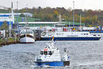 Polizeiboot HABICHT am 02.11.2022 in Lübeck-Travemünde