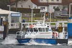 Polizeiboot HABICHT am 13.01.2023 im Hafen von Lübeck-Travemünde