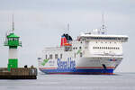 STENA FLAVIA (IMO 9417919)  am 24.01.2023 in Lübeck-Travemünde