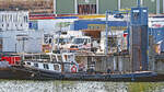 Schubschlepper KRANICH am 28.02.2023 im Hafen von Lübeck-Travemünde