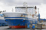 FINNPARTNER (IMO 9010163, Finnlines) am 05.03.2023 beim Skandinavienkai in Lübeck-Travemünde