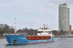 WILSON BILBAO General Cargo Ship, IMO 9014705, am 09.03.2023 in Lübeck-Travemünde