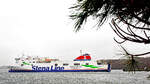 STENA LIVIA (Stena Line, IMO 9420423) am 14.03.2023 beim Skandinavienkai in Lübeck-Travemünde