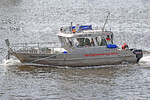 7m Trailer-Vermessungsboot GEO-HAMBURG am 31.05.2023 in Lübeck-Travemünde