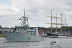 HMCS Shawiningan MM704. Das Schiff ist Teil der Standing NATO Mine Countermeasures Group 1, abgekürzt SNMCMG 1