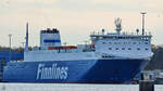 Anfang November 2025 hatte das Fährschiff FINNMILL (IMO: 9212656) am Travemünder Skandinavienkai angelegt.