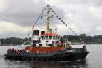 Der Schlepper Bugsier 16 am 13.08.2011 auf der Hanse Sail in Rostock.