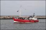 Der kleine Kutter  Chemnitz  verlässt am 03.07.13 Warnemünde um Angler auf die Ostsee zu bringen.