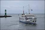 Die MS Baltica der Reederei BSTW startet am 16.06.14 in Warnemünde zu einer Hafenrundfahrt Richtung Rostock Überseehafen.