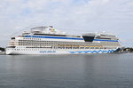 AIDAmar , Kreuzfahrtschiff , IMO 9490052 , Baujahr 2012 , 252 x 32m , 2500 Passagiere , 27.08.2016 Rostock-Warnemünde