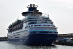 MONARCH , Kreuzfahrtschiff , IMO 8819500 , Baujahr 1991 , 268.32 × 36m , 2752 Passagiere , 27.08.2016 Rostock-Warnemünde