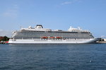 VIKING STAR , Kreuzfahrtschiff , IMO 9650418 ,Baujahr 2015 , 228 x 29 m ,944 Passagiere , 27.08.2016 Rostock-Warnemünde