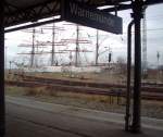 Warnemnde, ehem. Fhrbahnhof mit russ. Viermastbark SEDOW(12/2004)