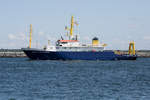 Forschungsschiff ELISABETH MANN BORGESE (IMO 8521438) auslaufend in Warnemünde. - 13.08.2017
