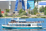Fahrgastschiff SELENE am 05.06.2022 im Hafen von Rostock-Warnemünde
