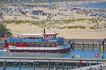 Fahrgastschiff SCHNATERMANN am 05.06.2022 im Hafen von Rostock-Warnemünde