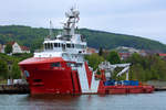Offshore-Versorgungsschiff „VOS Star“ (IMO 9697131) der Reederei VROON im Hafen von Sassnitz.
