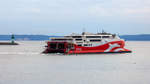SKANE JET (IMO 9176060) beim Wendemanöver zum Pier 7 im Hafen von Mukran.