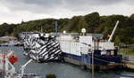 Wohnschiffe SANS VITESSE und ROSSINI, für das Nordstream 2 Projekt, am 06.10.20 im Hafen von Sassnitz.