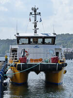 Mitte August 2023 war im Sassnitzer Stadthafen das Versorgungsschnellboot WINDCAT 35 (MMSI: 211269690) zu sehen.