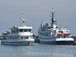 Im Bild die Fahrgastschiffe NORDWIND (IMO: 9506241) und CAP ARKONA (IMO: 7802108).