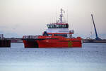 NJORD BALDER (IMO 9768629) im Hafen von Mukran. - 08.02.2024