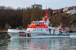 SAR Seenotrettungskreuzer HANS HACKMACK im Sassnitzer Hafen.