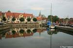 Ein Blick auf den Querkanal in Stralsund Morgen des 21. August 2009.

