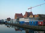 Auf der Hafeninsel in Stralsund wird das Ozeaneum gebaut. Foto vom 12.03.07.