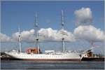 Die 1933 bei Blohm & Voss in Hamburg gebaute GORCH FOCK liegt heute als Museumsschiff in Stralsund. Das ehemalige Segelschulschiff ist 82 m lang und 12 m breit, ist als Bark mit einer Segelfläche von 1.797 m² getakelt. Von 1951 bis 1990 fuhr sie unter dem Namen TOVARISHSH. 07.05.2019