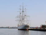 Die 1933 bei Blohm & Voss in Hamburg gebaute GORCH FOCK I liegt Museumsschiff in Stralsund. Gesehen am 22. September 2020.