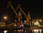 Das Transportschiff Kalkvik (MMSI: 231791000) bei der Ankunft im Hafen von Calais.