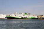 Die Olympus von SeaSpeed ferries lag am 4.3.2020 im Hafen von Piräus.