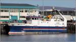Der islndische Hecktrawler SF 77 ORIR (THORIR, IMO 9395903) mit Heimathafen Hornafjrdur liegt am 19.09.2012 im Hafen von Reykjavik.