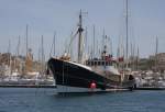 Die HATHERLIGH ist ein historischer Trawler, der 1960 gebaut wurde und seit
2010 in Privatbesitz ist. Das Schiff lag am 13.05.2014 in Malta im Hafen Valletta.