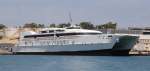 JEAN DE LA VALETTA  Katamaran Fähre von Virtu Ferries hier am 13.05.2014 im Hafen Valletta in Malta.