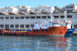 Das Versorgungsschiff  Diligence  im Hafen von Valletta.