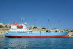 Das Japanische Frachtschiff  Gouta Maru  im Hafen von Valletta.